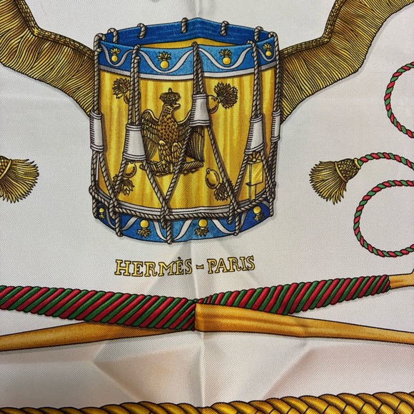 Hermes Les Tambours Silk Square Scarf - Picture 3 of 11